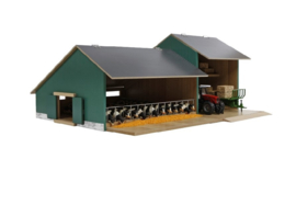 Kids Globe stal met landbouwloods 1:32 55x72x31cm