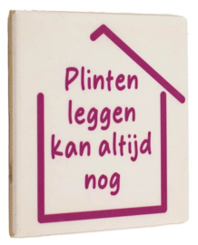Tegeltje Plinten leggen kan altijd nog