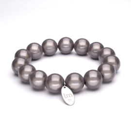 Galaxy Pearl Armband 14mm Grijs