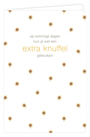 Op sommige dagen kun je wel een extra knuffel gebruiken