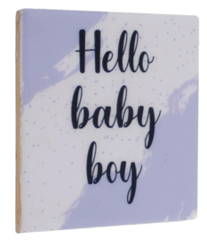 Tegeltje hello baby boy