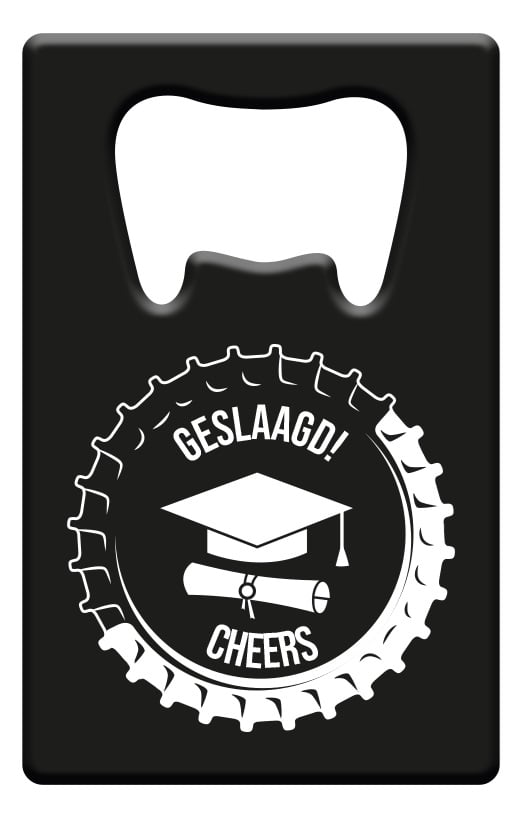 Metal beer opener - Geslaagd school