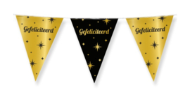 Classy Party flags foil - Gefeliciteerd