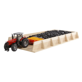 Kids Globe mega sleufsilo tractoren hout 1:32 30x60x6cm