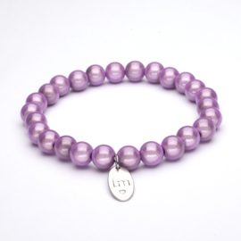 Galaxy Pearl Armband 8mm Lila