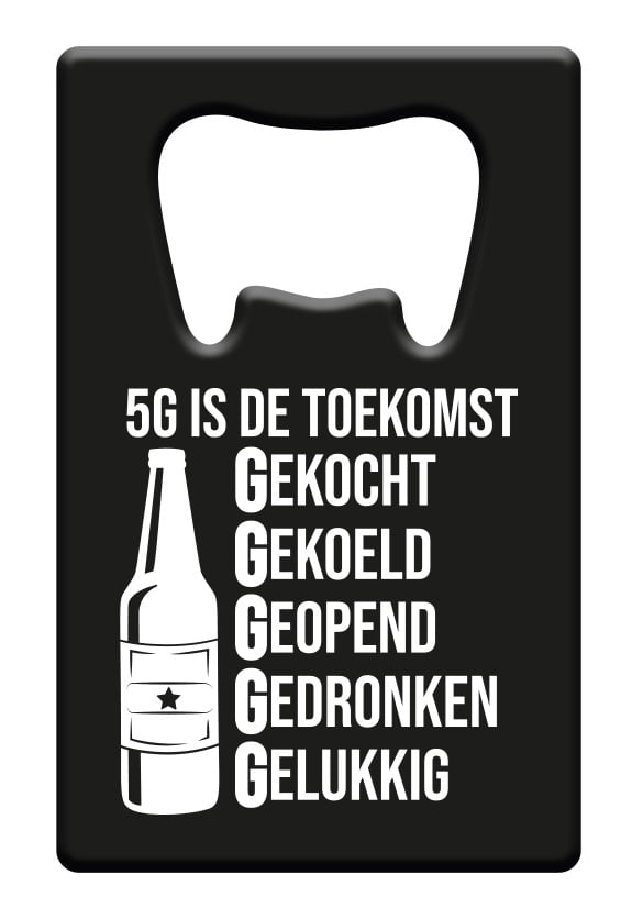 Metal beer opener - 5G is de toekomst