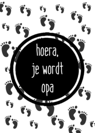 A6 kaart hoera je wordt opa