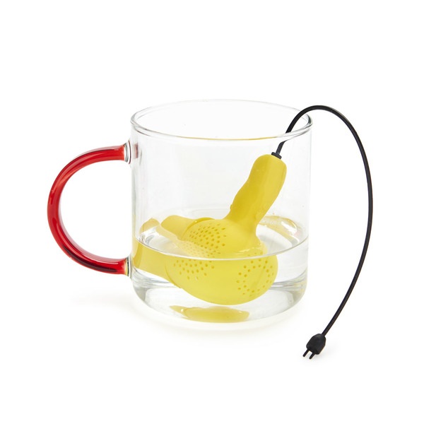Tea infuser,ElectriciTEA,yellow,silicone