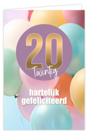 20 hartelijk gefeliciteerd