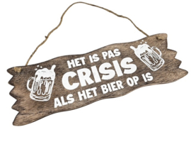 bord hangend XL 45x14cm crisis bier natural