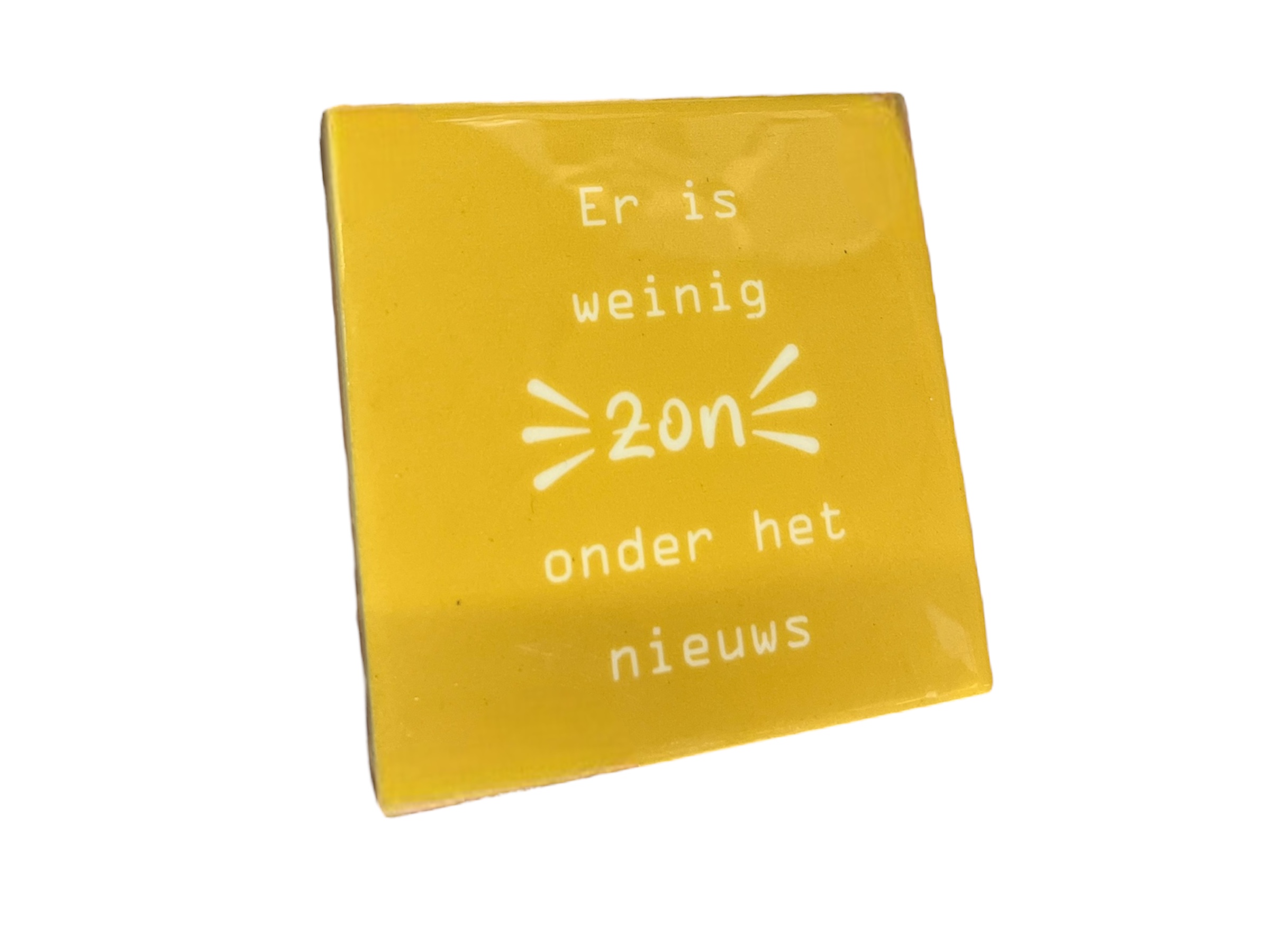 Tegeltje er is weinig zon