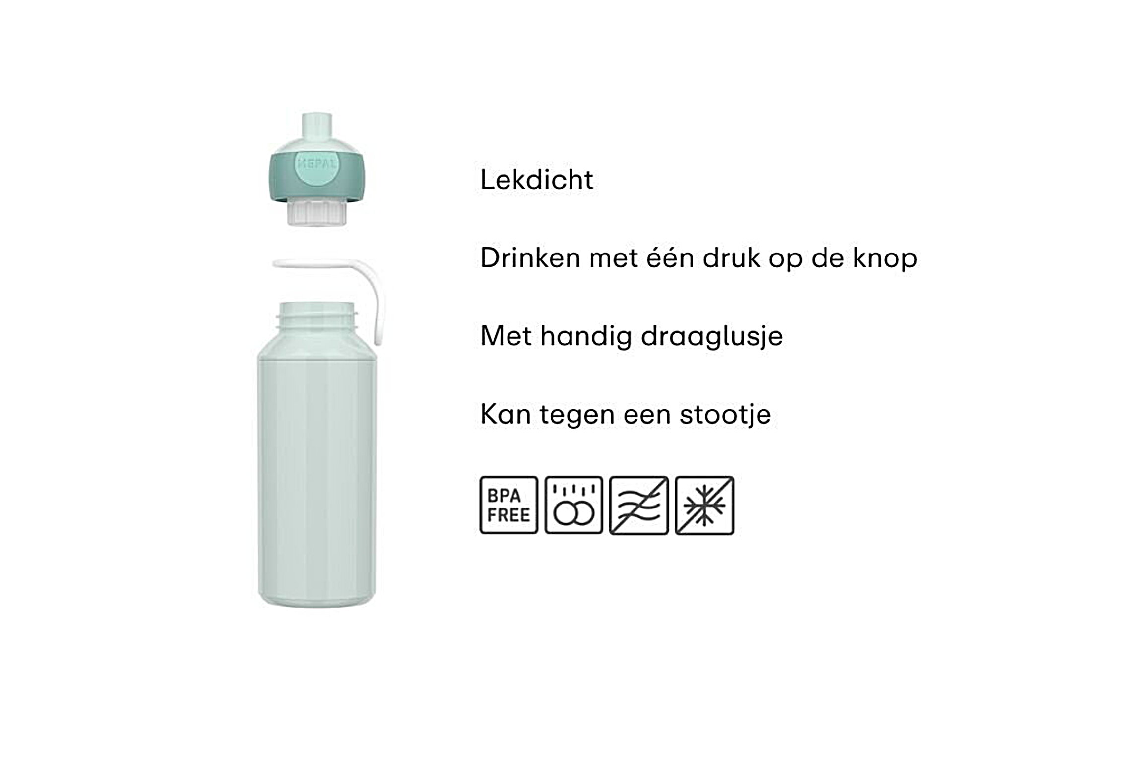 drinking bottle pop-up campus 400 ml - disney princess