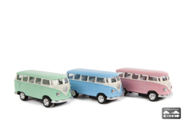 Kinsmart Volkswagen classical bus 1962 die cast pb 3ass pastelkleur