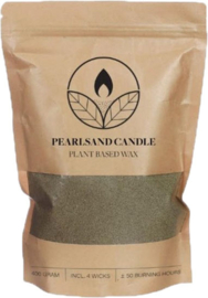 Pearlsand kaarsenzand candle 400gr moss green