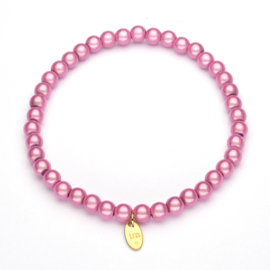 Galaxy Pearl Armband 5mm Roze