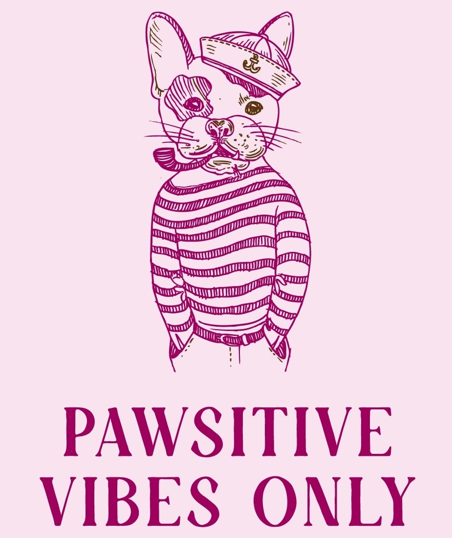 Tegeltje pawsitive vibes