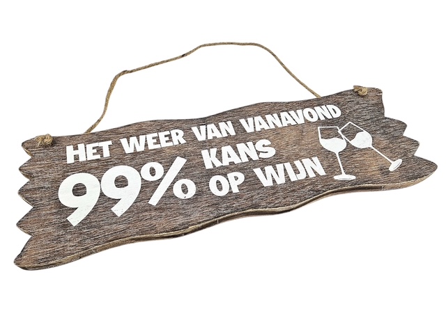 bord hangend XL 45x14cm weer vanavond natural