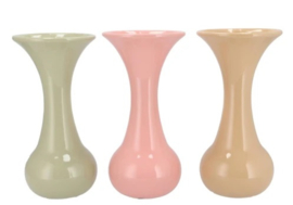 MIA DREAMY PASTEL MIX VASE NECK TRUMPET 9X9X18CM