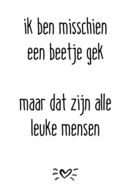 A6 kaart ik ben misschien een beetje gek