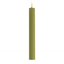 Real Flame Dinner Candle 2 pcs (24 cm) Olive green