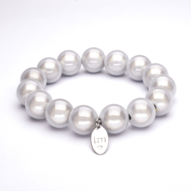 Galaxy Pearl Armband 14mm Offwhite