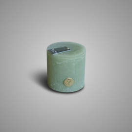 RUSTIC CANDLE  SAGE GREEN D.10 H.10