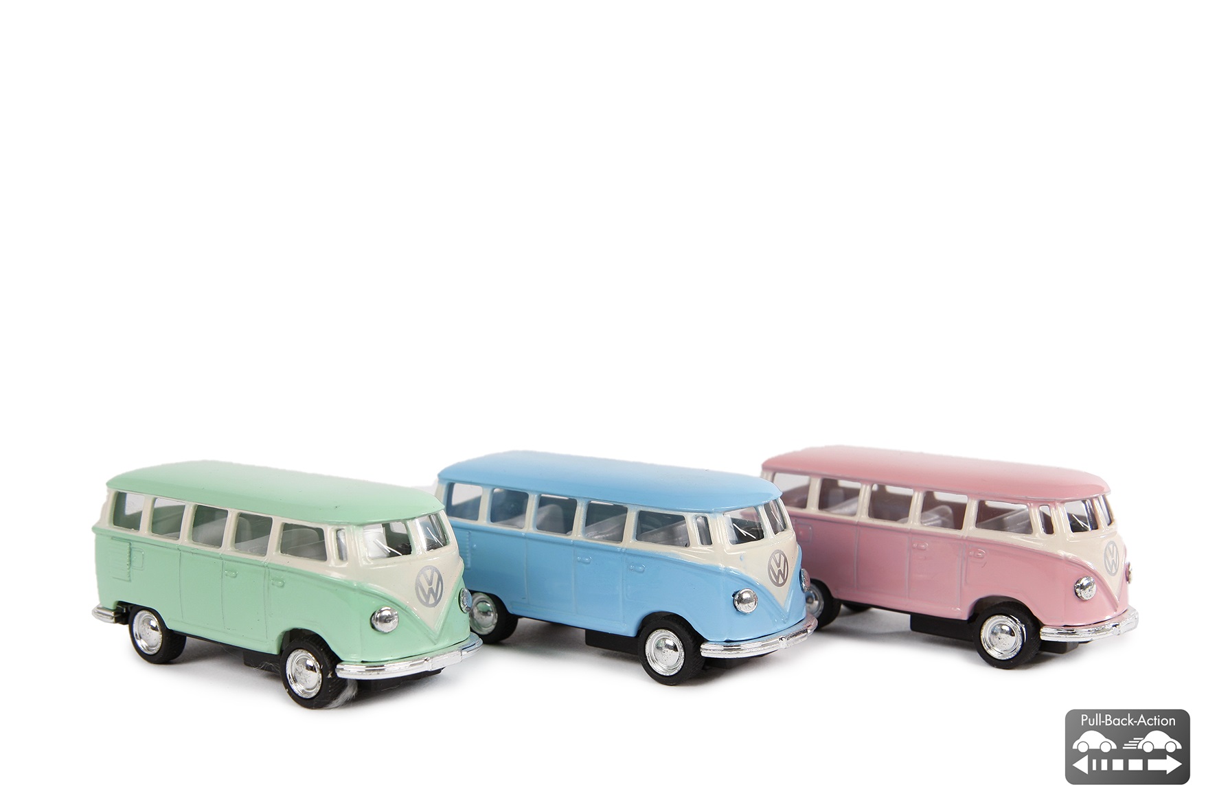 Kinsmart Volkswagen classical bus 1962 die cast pb 3ass pastelkleur