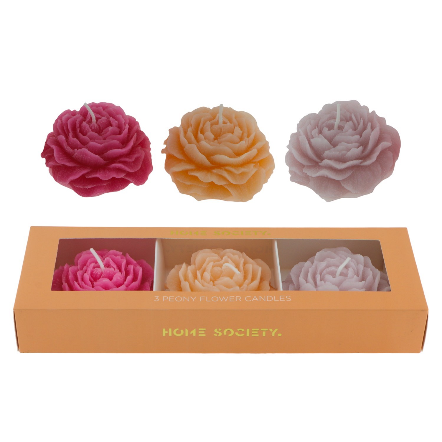 Deco Kaars Peony L Set 3 (12)