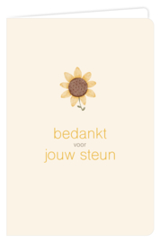 Bedankt voor jouw steun