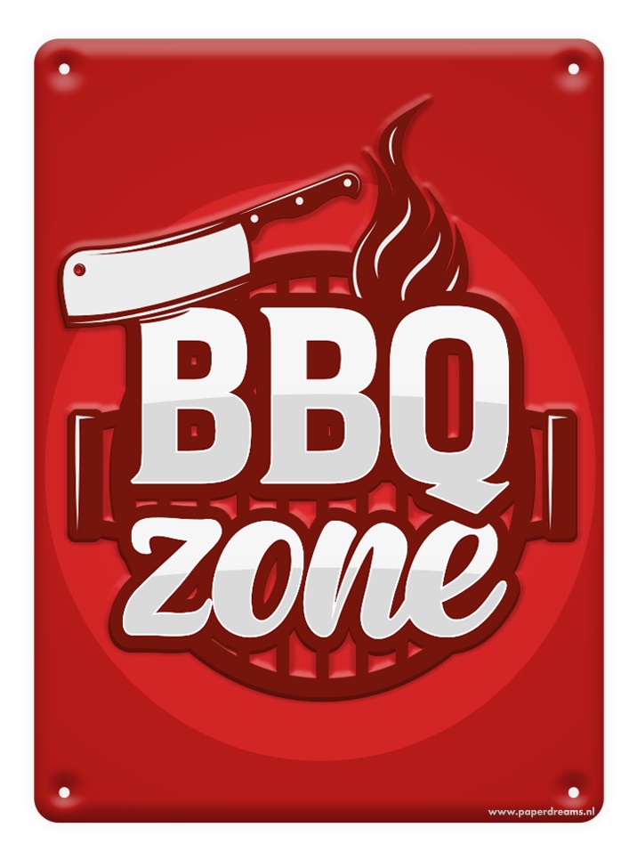 Metal signs - BBQ zone