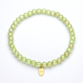 Galaxy Pearl Armband 5mm Lichtgroen