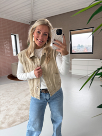 Hayley Gilet Beige Maat XS