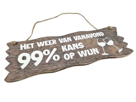 bord hangend XL 45x14cm weer vanavond natural