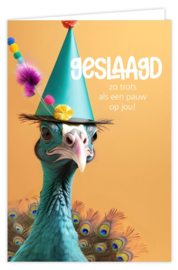 Geslaagd zo trots als een pauw op jou!
