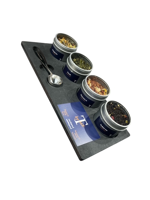 Theeplank met 4 potjes