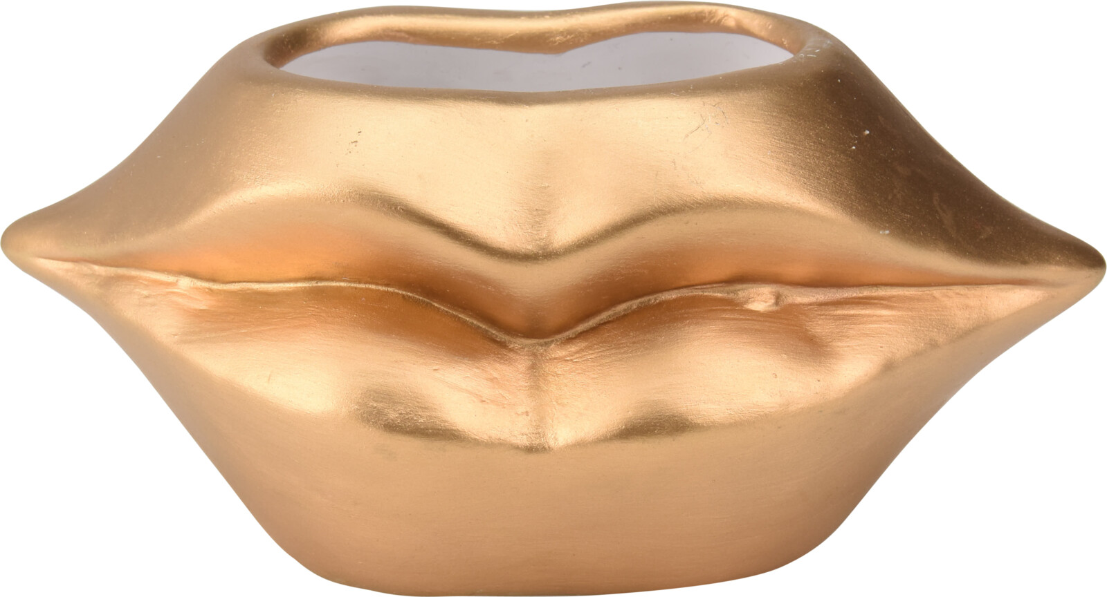 BLOEMPOT LIPPEN 18X9CM GOUD