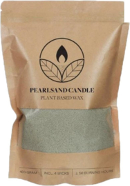 Pearlsand kaarsenzand candle 400gr light green
