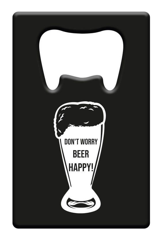 Metal beer opener - Dont worry beer happy