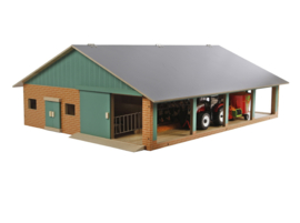 Kids Globe ligboxenstal met melkunit 1:32 75x60x26,5cm