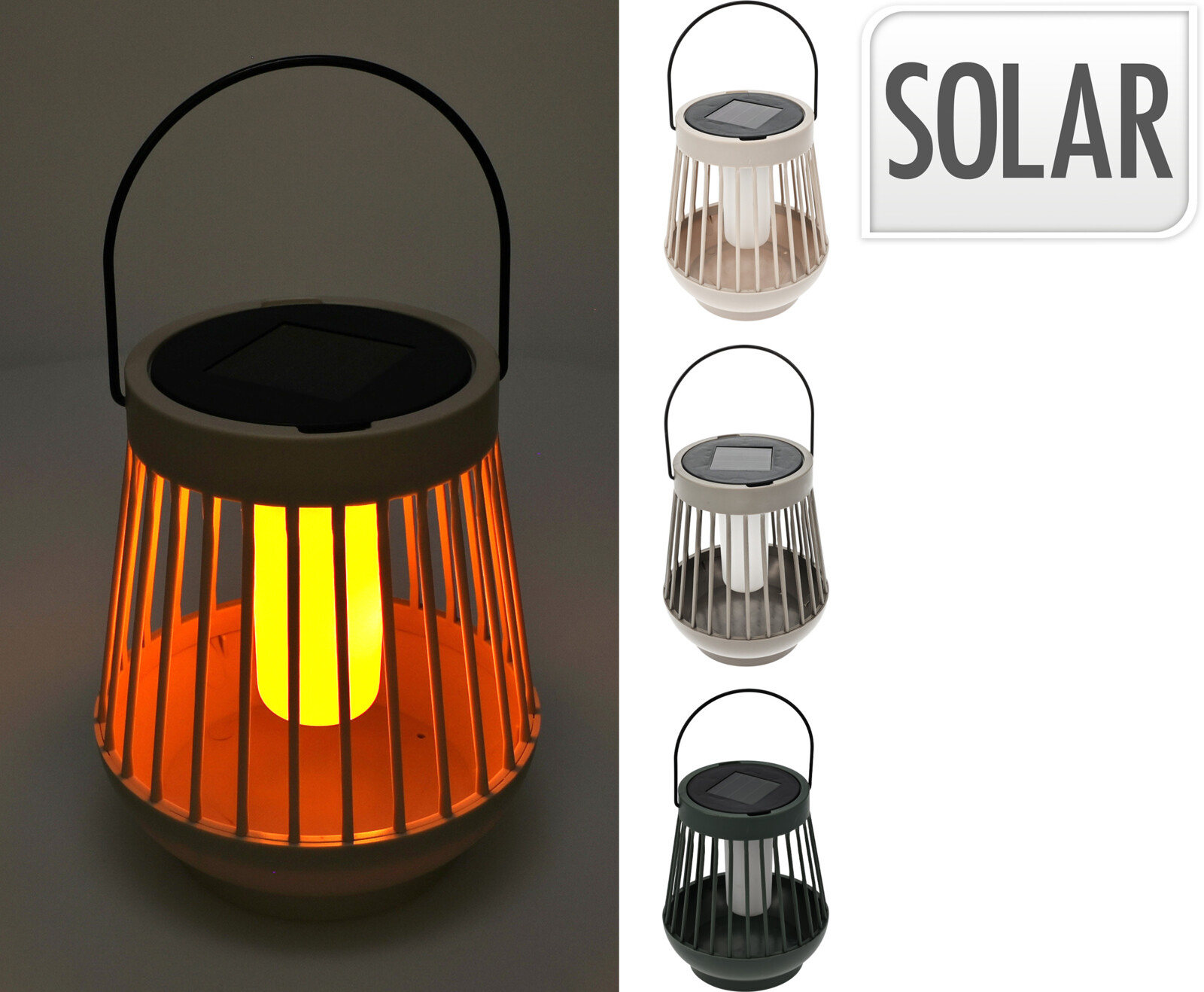 SOLAR LANTAARN LED 13X15CM 3AS