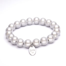 Galaxy Pearl Armband 10mm Offwhite