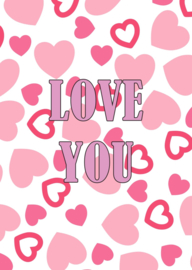 A6 kaart  love you