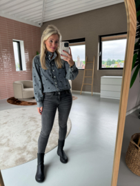 Avril Jeans BLouse Grijs Maat S