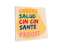 Tegeltje cheers proost