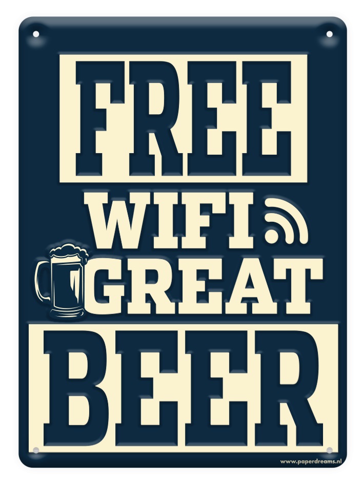 Metal signs - Free wifi