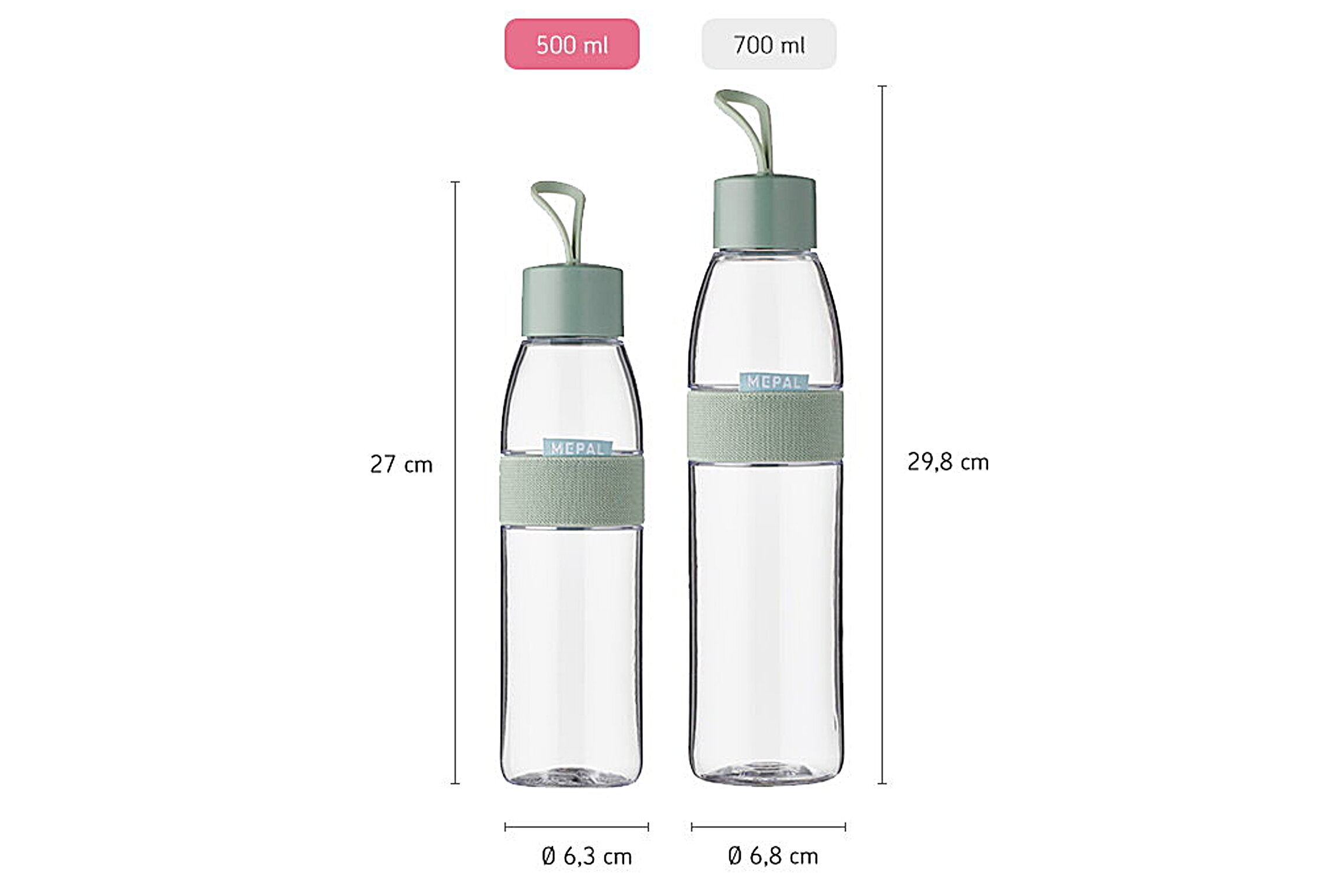 water bottle ellipse 500 ml - nordic black