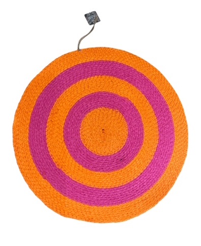 Placemat Zeegras Roze/Oranje d38cm
