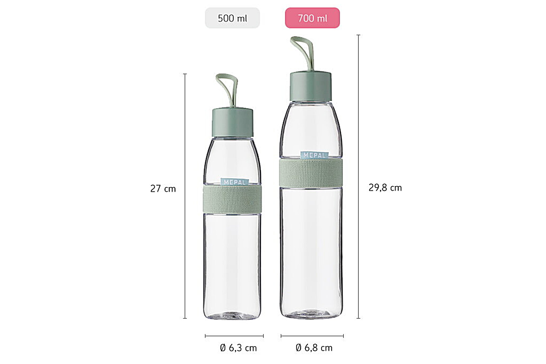 water bottle ellipse 700 ml - nordic black