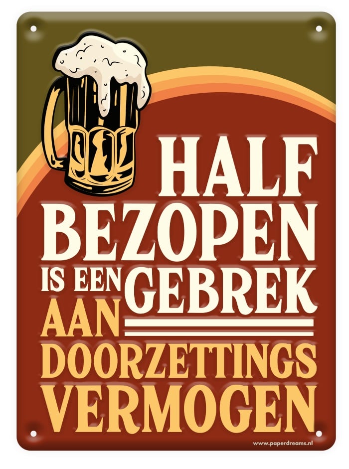 Metal signs - Half bezopen
