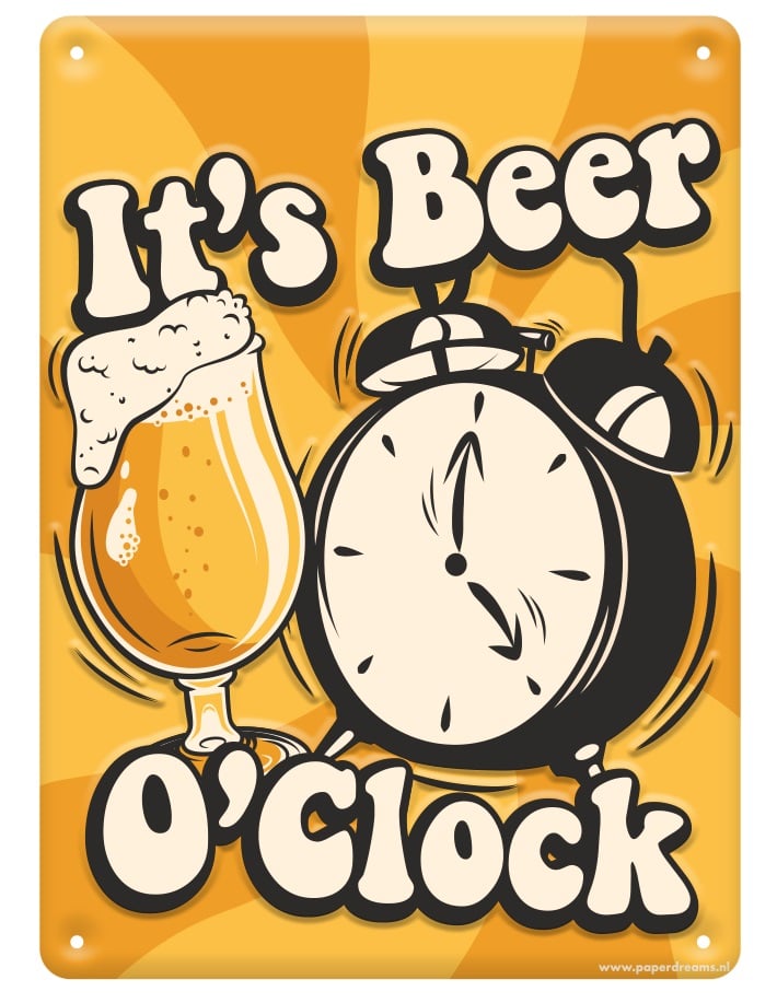 Metal signs - Beer oclock